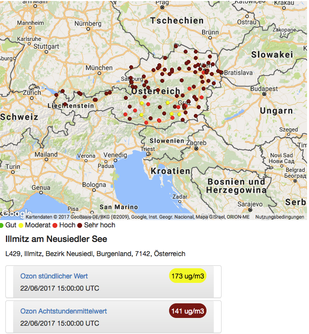 CATPOR Airpollution Map